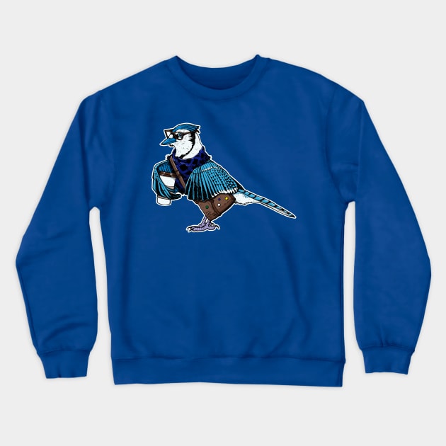 Hipster Blue Jay Crewneck Sweatshirt by deancoledesign